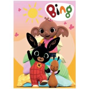 Setino • Dětská fleecová deka Zajíček Bing Bunny, Flop a Sula - 100 x 140 cm