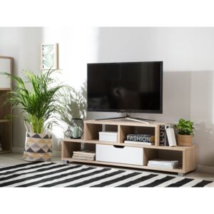 Televizní stolek světlé dřevo / bílá CAMPANA