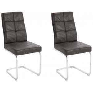 Danish Style Jídelní židle Lagun (SET 2 ks), antracitová