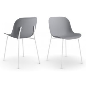 Danish Style Židle Filuet (SET 2ks), /bílá šedá