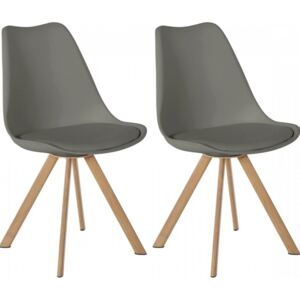 Danish Style Jídelní židle Artas (SET 2 ks), šedá