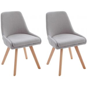 Danish Style Jídelní židle Rafal (SET 2 ks), světle šedá