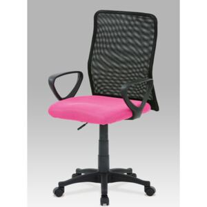 Autronic - Kancelářská židle, látka MESH růžová / černá, plyn.píst - KA-B047 PINK