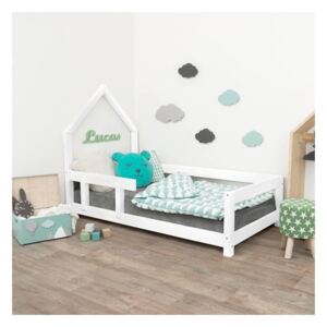Bílá dřevěná dětská postel Benlemi Pippi, 80 x 180 cm