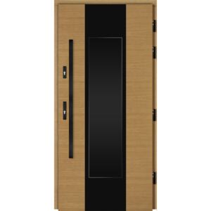 DOORSY Vchodové dveře GARDA BLACK prosklené, model 3