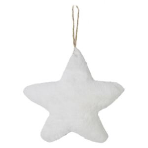 Závěsná dekorativní ozdoba bílá hvězda - 15*5*15cm
