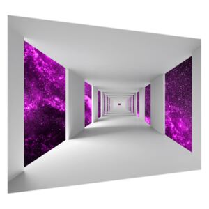 Fototapeta Chodba a fialový vesmír 200x135cm FT4742A_1AL