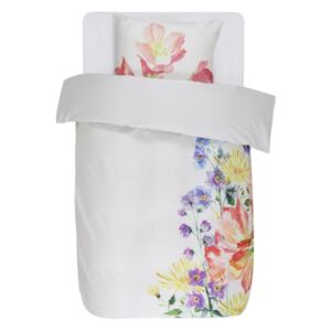 Barevné bavlněné povlečení na postel, povlečení na jednolůžko, 100% bavlna - motiv floristický, Essenza - 140x220+60x70