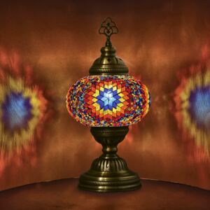 Krásy Orientu Orientální skleněná mozaiková lampa Bafra - stolní