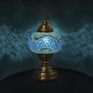 Krásy Orientu Orientální skleněná mozaiková lampa Antalya - stolní