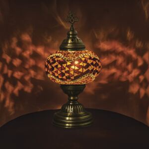 Krásy Orientu Orientální skleněná mozaiková lampa Konya - stolní