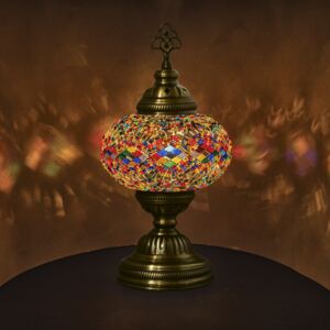 Krásy Orientu Orientální skleněná mozaiková lampa Mulawan - stolní
