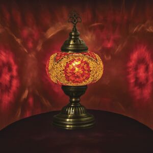 Krásy Orientu Orientální skleněná mozaiková lampa Aydin - stolní