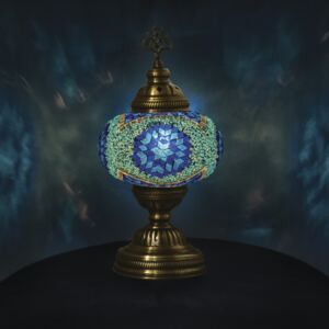 Krásy Orientu Orientální skleněná mozaiková lampa Adana - stolní