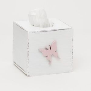 Krabička na kapesníky - Motýl růžový 948