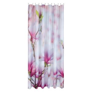 Livarno Home Sprchový závěs, 180 x 200 cm (růžové květy) (100336891004)