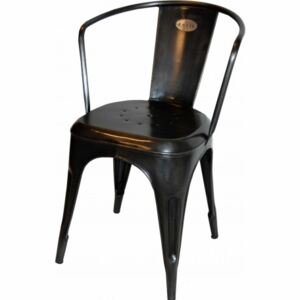 Industrial style, Retro jídelní židle - tmavý bronz 78 x41 x39 / sedadlo 49 cm (323)