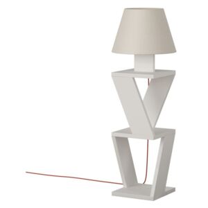 Bílá volně stojící lampa Kozena White