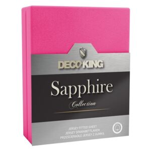 Jersey prostěradlo DecoKing Saphire růžové