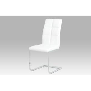 Jídelní bílá čalouněná židle koženka DCH-851 WT AKCE