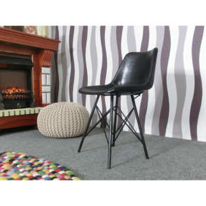 (2219) LARIX design kožená židle černá