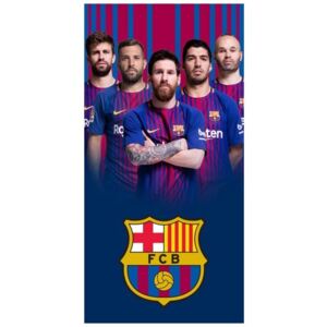 Carbotex • Fotbalová osuška FC Barcelona - fotografie hráčů v čele s Messim - 100% bavlna - 70x140 cm