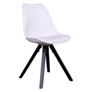 Jídelní židle Bargen bílá/černé nohy