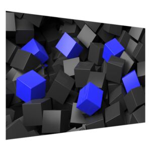 FototapetaČerno - modré kostky 3D 200x135cm FT3705A_1AL