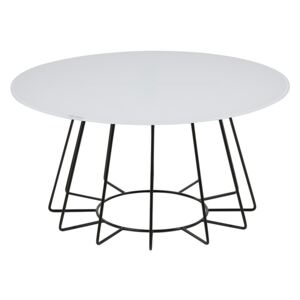 Design Scandinavia Konferenční stolek Goldy, 80 cm, černá/bílá