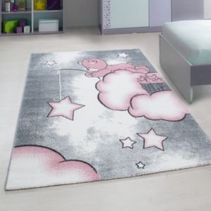 Dětský koberec Kids 580 pink Kulatý průměr 120 cm