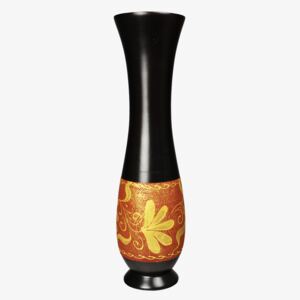 Váza 30 cm Thajsko zlatočerná