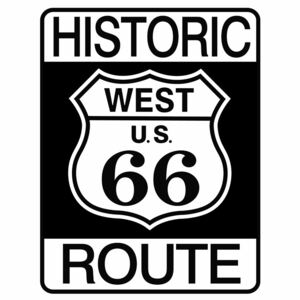 Plechová cedule: Historic Route 66 - 40x30 cm