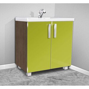 Koupelnová skříňka s umývadlem K22 barva skříňky: rigoletto, barva dvířek: lemon lesk