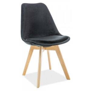 Jídelní židle Dior Velvet II černá