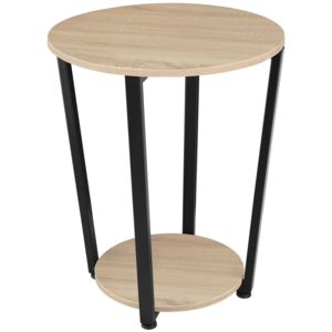Tectake 404216 odkládací stolek swindon - industrial světlé dřevo