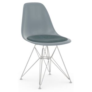 Výprodej Vitra designové židle DSR (šedá s čalouněným sedákem/ bílá)