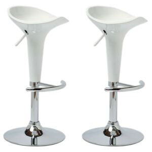 Plastová barová židle Shine bílá (SET 2 ks)