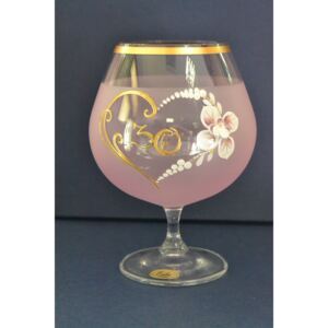 Výroční pohár na 30. narozeniny - BRANDY - růžový (v. 16 cm)
