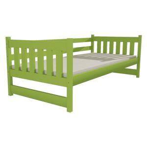 Dřevěná postel DP 024 borovice masiv 90 x 200 cm zelená