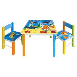 Dětský stolek a 2 židličky Mořský Svět