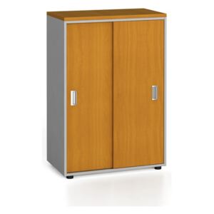 B2B Partner Kancelářská skříň zasouvací dveře, 1087 x 800 x 420 mm, třešeň + Záruka 7 let