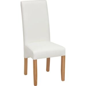Carryhome Židle, bílá, barvy dubu 47x107x64