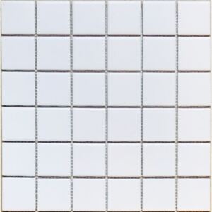 SP Obklad keramická bílá Mozaika Bílá matná 50 4,8x4,8 (30,3x30,3) cm - BC712S
