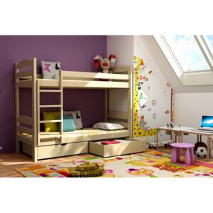 Dřevěná patrová postel pro děti PP 004