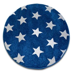 Kulatý koberec SKETCH - FA68 Hvězdy modrý / bílý Rozměr: průměr 100 cm