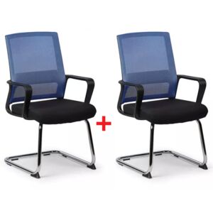 Konferenční židle Low 1+1 ZDARMA, modrá