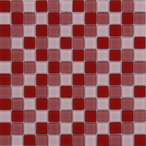 Maxwhite ASHS038 Mozaika skleněná, červená, světle růžová 29,7 x 29,7 cm