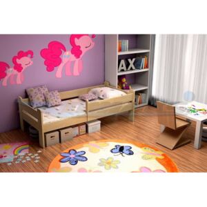 Dětská postel DP 012 200 cm x 90 cm Bezbarvý ekologický lak