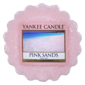 Yankee Candle - vonný vosk Pink Sands (Růžové písky) 22g (Odplujte na exotický ostrov s překrásnou směsí svěžích a zářivých citrusů, sladkých květinových tónů a kořeněnou vanilkou. Osvěžující, jemná a žensky delikátní vůně.)