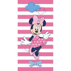 FARO Osuška Minnie Mouse / ručník Minnie Mouse Proužky 70x140